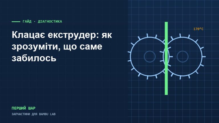 Клацає екструдер: як зрозуміти, що саме забилось