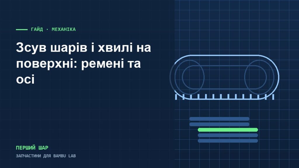 Зсув шарів і хвилі на поверхні: ремені та осі