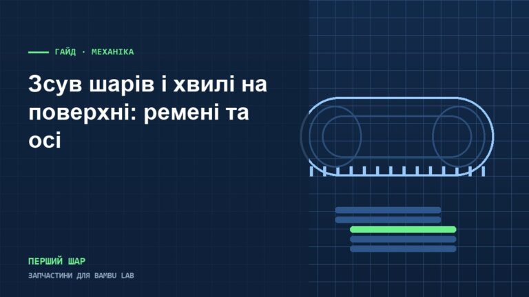 Зсув шарів і хвилі на поверхні: ремені та осі