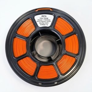 Помаранчевий філамент PETG Перший шар на котушці, фронтальний вигляд